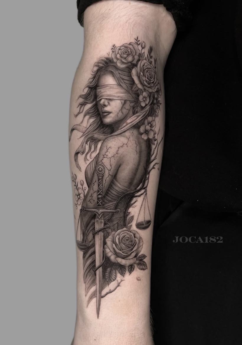 Fine Line Tattoo von Joseph, Velvet Line Karlsruhe